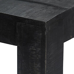 Avis vidaXL Table à dîner Noir 118x60x76 cm Bois de manguier massif