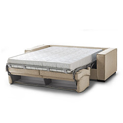 Avis Autrement Talamo Italia Canapé-lit Beatrice 3 places, Canapé de salon, Fabriqué en Italie, Ouverture pivotante avec matelas et filet inclus, en tissu rembourré, avec accoudoirs fins, Cm: 200x95h90, Couleur Beige