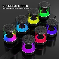 Avis Yonis Mini Enceinte Bluetooth Portable RGB Lumière Sans Fil Super Bass Autonomie Longue