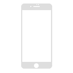 Protecteur écran en verre trempé 9H impression en soie pleine blanc pour votre Apple iPhone 8 Plus/7 Plus 5.5 pouces 