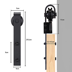 1.83M/6FT Quincaillerie Kit de Rail pour Porte Coulissante, Industriel Hardware kit Double Porte pas cher