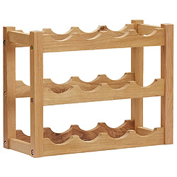 vidaXL Casier à bouteilles 12 bouteilles 47x21x36 cm Bois de chêne 