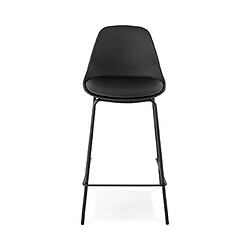 Mes Lot de 2 tabourets de bar H65 cm noir - ADRYA