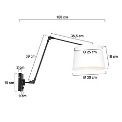 Avis Lumière Plafonnier Suspension Cylindrique Noir Mat, Blanc Solide