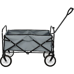 Tectake Chariot de jardin pliable 80 kg - gris