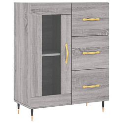 Maison Chic Buffet,Meuble de Rangement,commode pour salon,Cuisine sonoma gris 69,5x34x90 cm bois d'ingénierie -MN44458