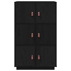 Acheter vidaXL Buffet haut Noir 67x40x108,5 cm Bois massif de pin