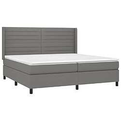 Acheter Sommier à lattes et matelas LED,Cadre à lattes de lit pour Adulte Gris foncé 200x200 cm Tissu -MN32079