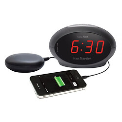 Geemarc Réveil puissant Sonic Bomb 75dB -port USB chargeur smartphone - 2 alarmes -vibreur