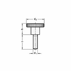 Ganter Norme léments haute Vis moletéesDIN 464Filetage M3Acier bruni, noir, DIN 464-M3-10