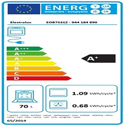 Four Hydrolyse ELECTROLUX EOB7S31Z Noir