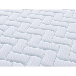 Acheter Vente-Unique Ensemble 160 x 200 cm sommier coffre blanc + matelas ressorts ensachés et mémoire de forme rafraichissante ép.23cm - TORANO de YSMÉE