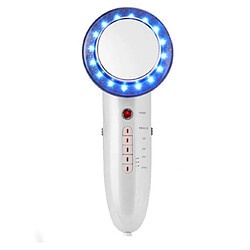 Chrono Appareil Minceur Anti cellulite 6 en 1 Dispositif Minceur de Mise en Forme du Corps Electrique, Ultrasonic Infrarouge Dispositif de Beauté Anti-cellulite de Thérapie LED EMS(Blanc)