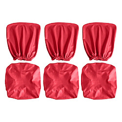 3 Pièces Stretch Imperméable à L'eau Housse De Bureau Ordinateur Chaise Rouge