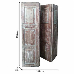 Paravent Alexandra House Living Marron Acacia Bois de manguier 3 x 178 x 182 cm Style artisanal pas cher