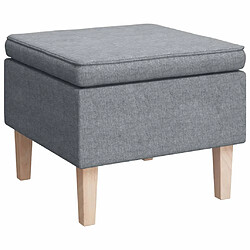 Acheter vidaXL Fauteuil avec pieds à bascule et tabouret Gris clair Tissu