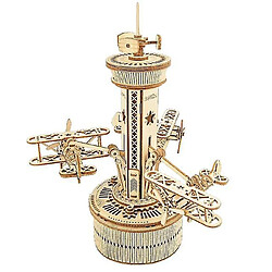 Universal Avion tour de contrôle bois puzzle jeu assemblage boîte à musique enfants jouets cadeaux 