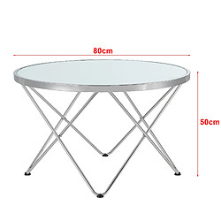 Avis Table basse Nikkeby ronde métal 80 x 50 cm [en.casa]