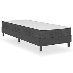 vidaXL Sommier à lattes de lit sans matelas gris tissu 100x200 cm