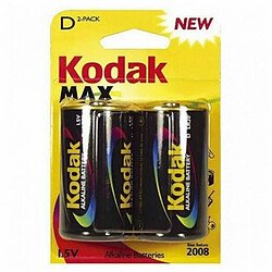 KODAK - Piles - XTRALIFE Alcaline - D / LR20 - pack de 2 - Multicolore