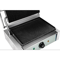 Avis Helloshop26 Machine à panini nervurée - 1 x 2.200 watts acier inox professionnel 3614035