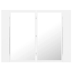 Avis Helloshop26 Armoire salle de bain à miroir led 60 x 12 x 45 cm acrylique blanc 02_0006650