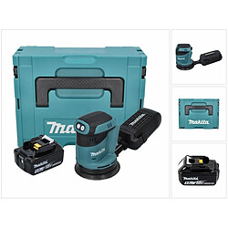 Makita DBO 180 G1J Ponceuse excentrique sans fil 18 V - 125 mm + 1x Batterie 6,0 Ah + Makpac - sans chargeur 