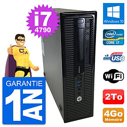 PC HP ProDesk 400 G1 SFF Intel i7-4790 RAM 4Go Disque Dur 2To Windows 10 Wifi · Occasion 