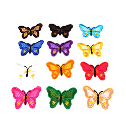 Patche de papillon 12 Pcs Papillon Patch Papier Brodé En Tissu Applique Couture Vêtements