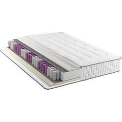 No Name OPTIMA - Matelas - 160 x 200 cm - Epaisseur 29 cm - Ressorts ensachés - 7 zones - Réversible