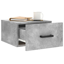 Acheter Maison Chic Table de chevet murale - Table de Nuit gris béton 35x35x20 cm