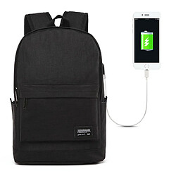 Yonis Sac À Dos Ordinateur USB Grande Capacité Sac À Dos Ordinateur USB Grande Capacité Résistant Pour 15.6 Pouces Noir YONIS