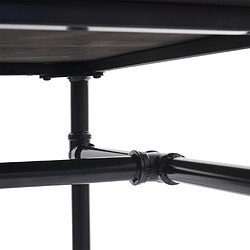 Mendler Table pour salle à manger HWC-H10b, bar, gastronomie, bois d'orme, standards MVG, noir-marron 120x70 cm pas cher