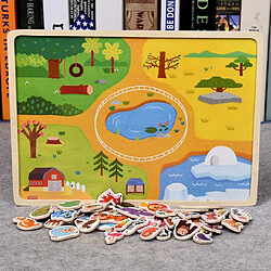 Universal Puzzle magnétique en bois Jeu de scène Enfants Bébés Éducation précoce Apprentissage Jouets Puzzles Puzzles pour enfants |