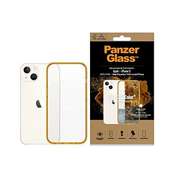 panzerglass coque transparent iphone 13 6.1" antibacterial military grade tangerine 0333 