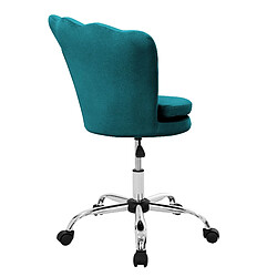 Avis ML-Design Fauteuil de bureau à roulettes bleu pétrole hauteur réglable chaise en velours