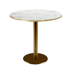 Restootab Table Ø70cm Rome bistrot marbre veiné