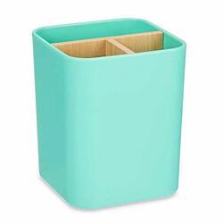 Berilo Support pour brosses à dents Vert Bambou polypropylène 9 x 11 x 9 cm (6 Unités)