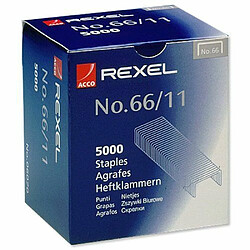 Rexel Lot de 5000 agrafes n°66 11 mm