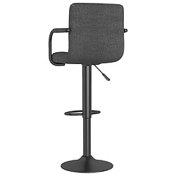 Acheter vidaXL Tabouret de bar Gris foncé Tissu