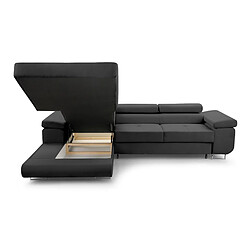 Acheter Bestmobilier Pablo - canapé d'angle gauche - 6 places - convertible avec coffre et têtières réglables - en velours