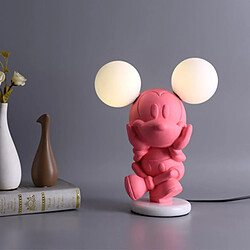 Avis Universal Dessin animé souris lampe de table designer salon nordique enfant princesse chambre lampe de chevet net rouge mignon dimmer lumière de nuit (duvet rose)