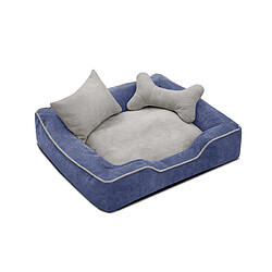 Avis Courtois Laville Panier pour chien et chat 80 x 70 cm tissu bleu cobalt et beige clair - BONNIE