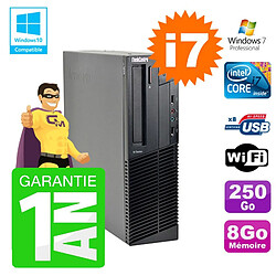 PC Lenovo M91p SFF Intel I7-2600 8Go Disque 250Go Graveur Wifi W7 - Occasion