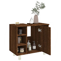 Avis vidaXL Armoire de bain Chêne marron 60x32x53,5 cm Bois d'ingénierie