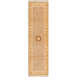 Vidal Tapis de couloir en laine 300x81 brun Darya