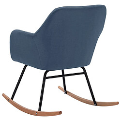 Acheter vidaXL Chaise à bascule Bleu Tissu