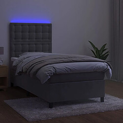 Acheter Sommier à lattes,Cadre à lattes de lit pour Adulte matelas et LED Gris clair 100x200 cm -MN40243