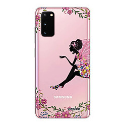 Coque Samsung Galaxy S20 360 intégrale transparente Fée Fleurale Ecriture Tendance Design Evetane.