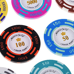 Avis 10 pcs Poker Chips Casino Pièces Clay Poker Puces Jouant Texas Table Jeux